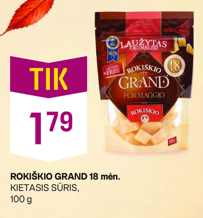ROKIŠKIO GRAND 18 mėn., 100 g