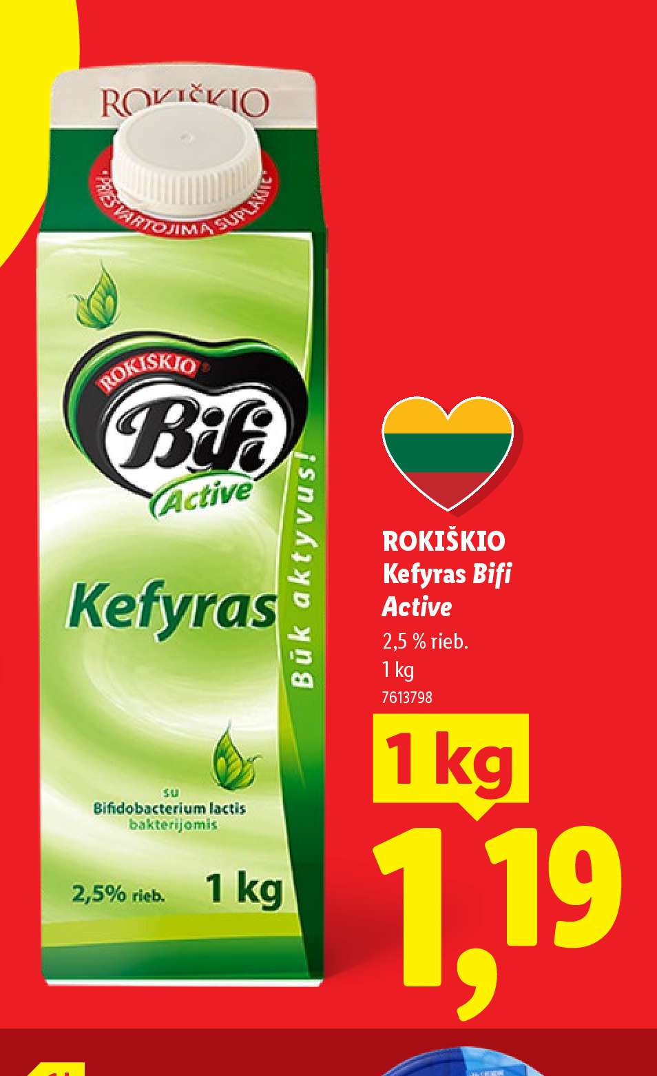 ROKIŠKIO Kefyras Bifi Active, 1 kg