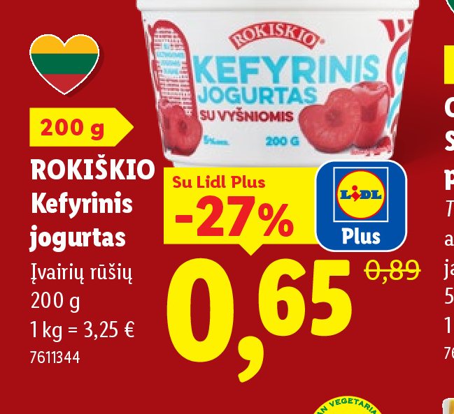 ROKIŠKIO Kefyrinis jogurtas, 200 g