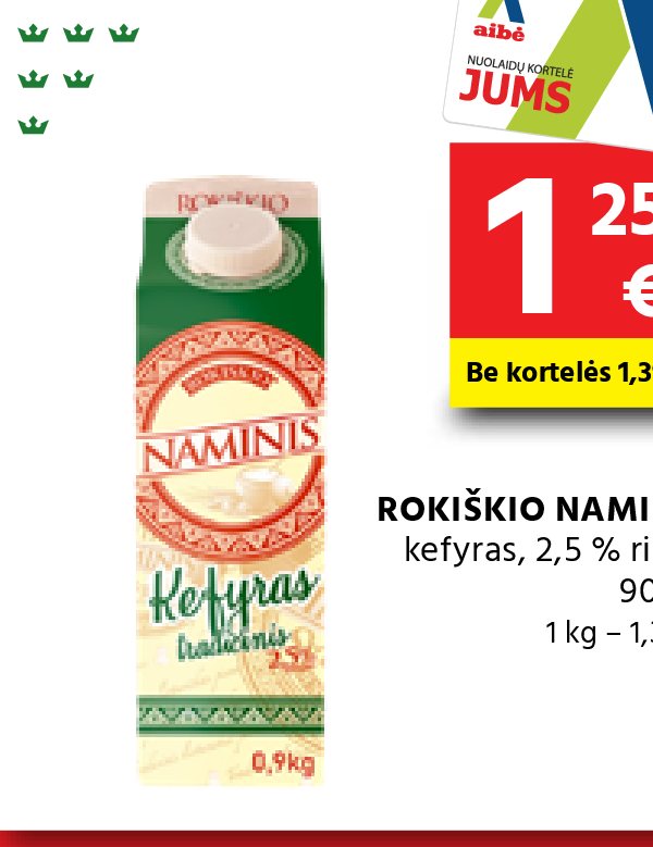 ROKIŠKIO NAMINIS kefyras, 900 g
