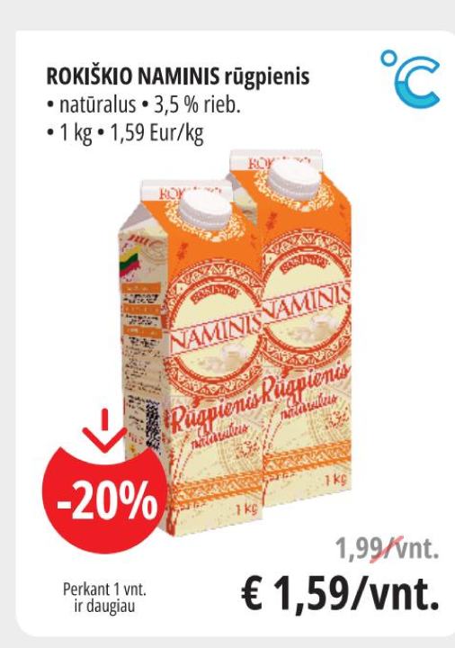 ROKIŠKIO NAMINIS rūpienis, 1 kg