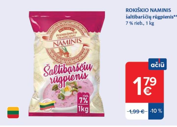 ROKIŠKIO NAMINIS šaltibarščių rūgpienis, 1 kg