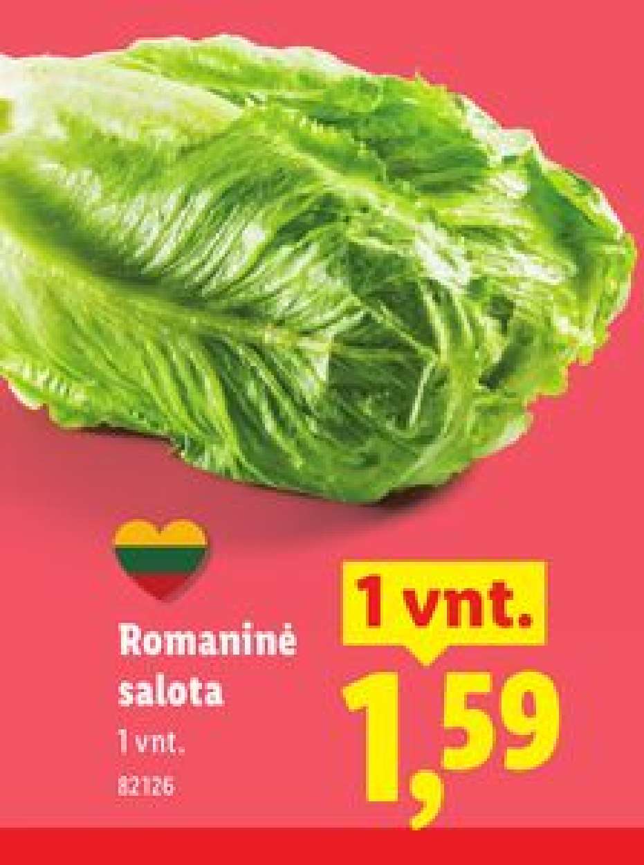 Romaninė salota, 1 vnt