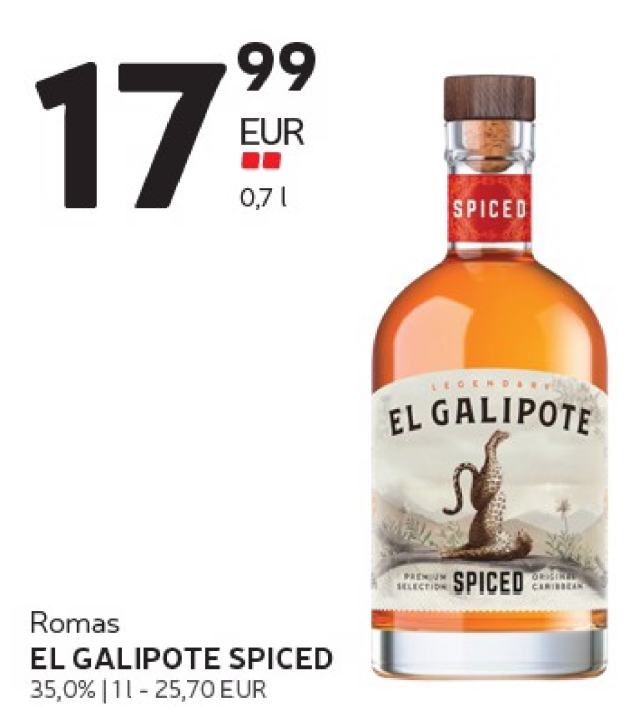 Romas EL GALIPOTE SPICED, 0.7 l
