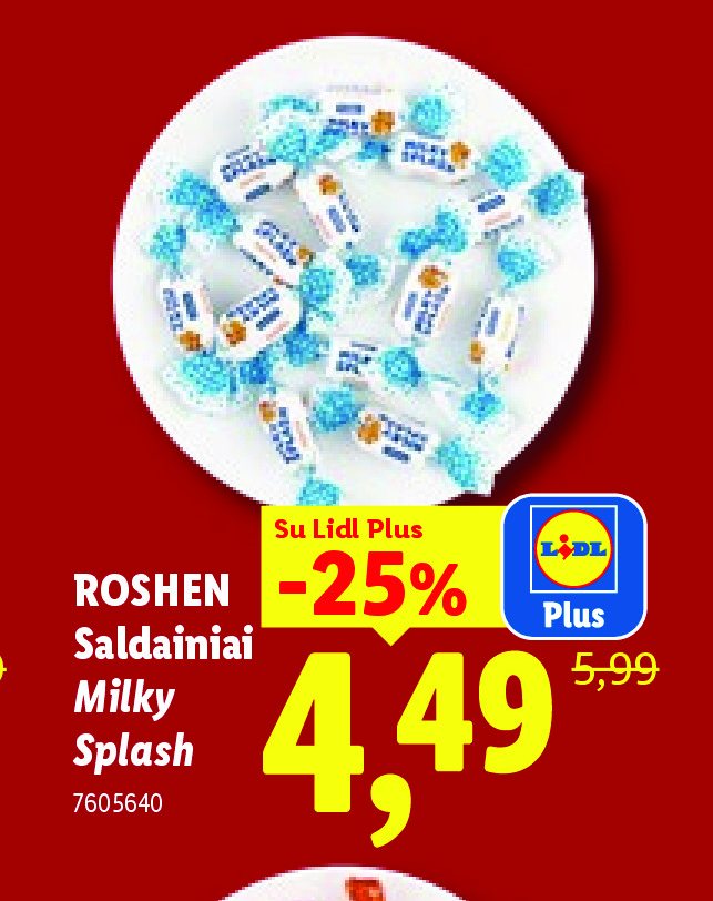 ROSHEN Saldainiai Milky Splash