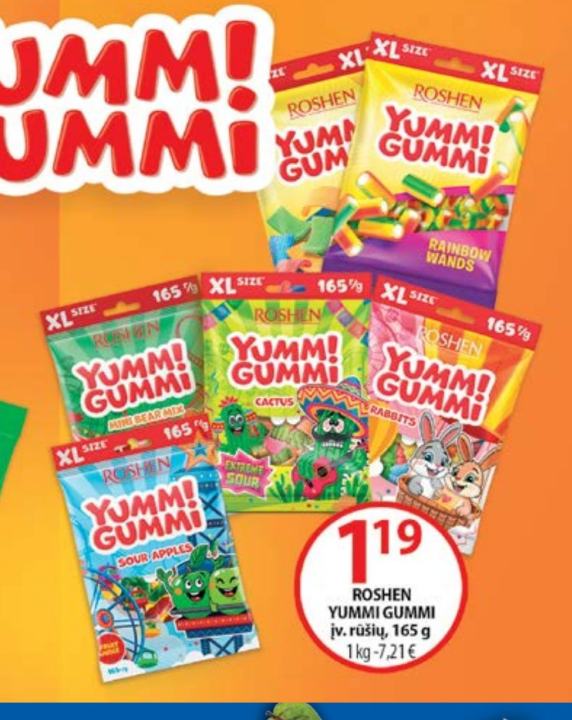 ROSHEN YUMMI GUMMI, 165 g