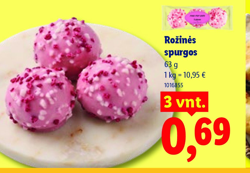 Rožinės spurgos, 63 g