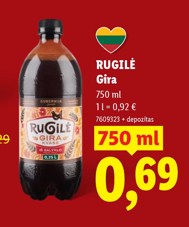 RUGILĖ Gira, 750 ml