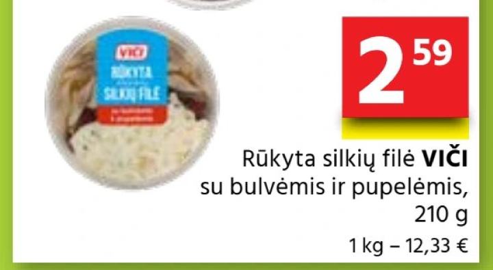 Rūkyta silkių filė VIČI su bulvėmis ir pupelėmis, 210 g