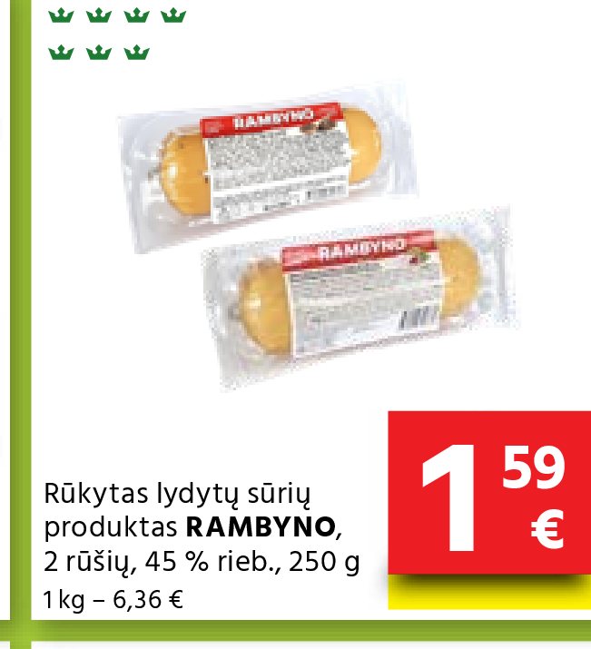 Rūkytas lydytų sūrių produktas RAMBYNO, 250 g