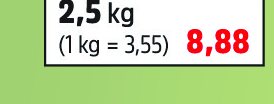 Ryšulėliai, 2.5 kg