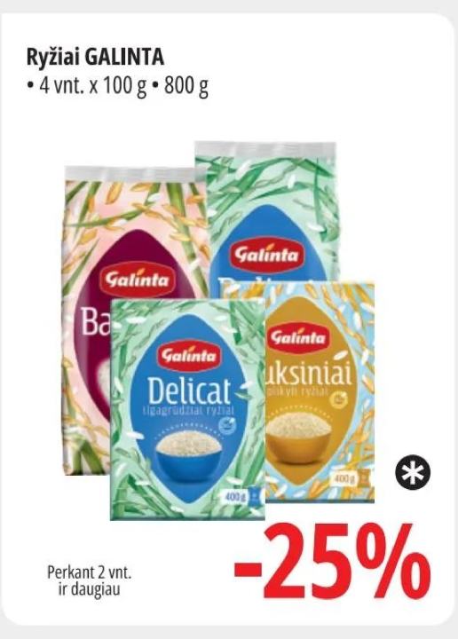 Ryžiai GALINTA, 4 vnt