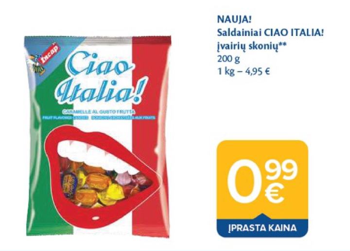 Saldainiai CIAO ITALIA!, 200 g