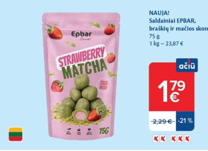 Saldainiai EPBAR, 75 g