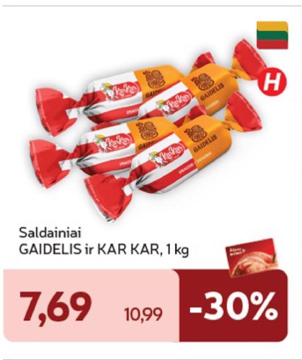 Saldainiai GAIDELIS ir KAR KAR, 1 kg