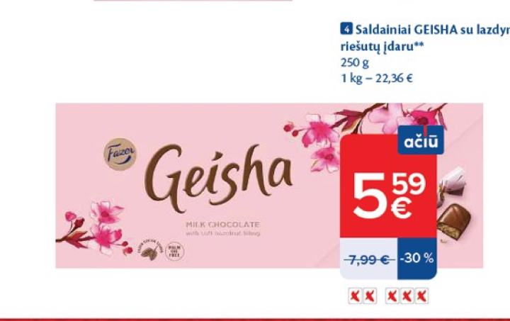 Saldainiai GEISHA, 250 g