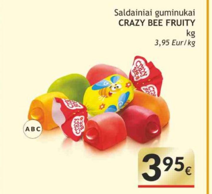 Saldainiai guminukai CRAZY BEE FRUITY