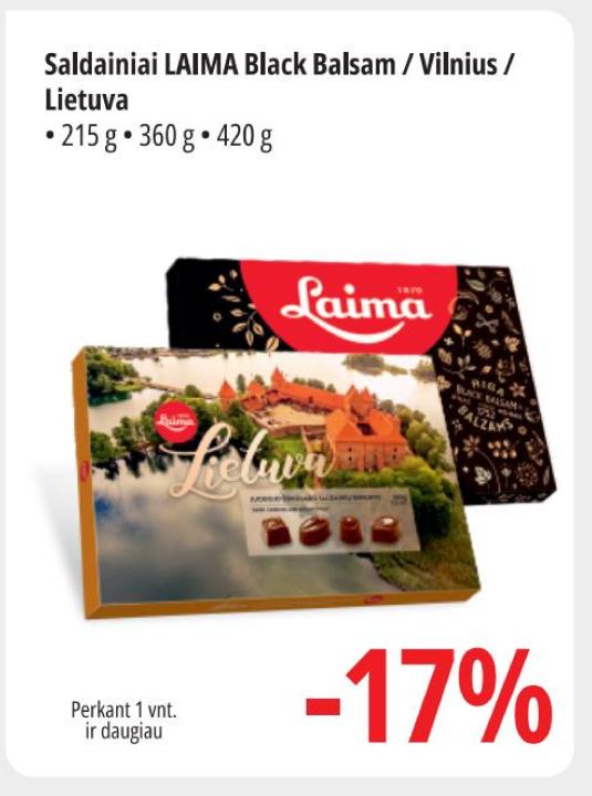 Saldainiai LAIMA Black Balsam / Vilnius / Lietuva, 215 g