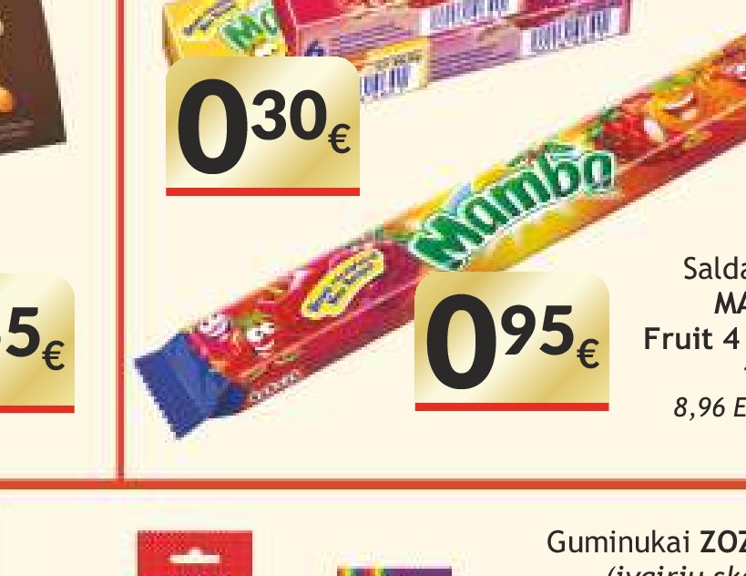 Saldainiai MAMBA Fruit 4 Pack, 106 g