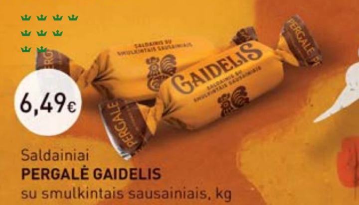 Saldainiai PERGALĖ GAIDELIS