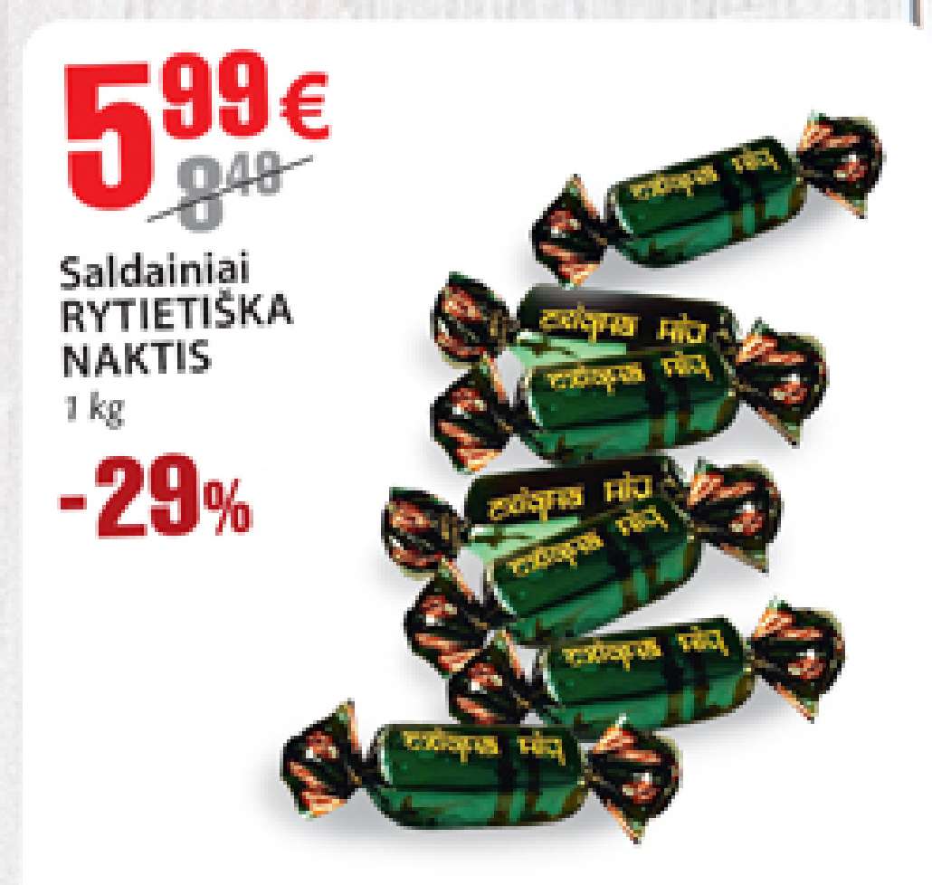 Saldainiai RYTIETIŠKA NAKTIS, 1 kg