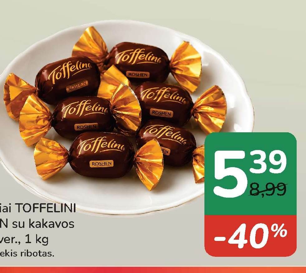 Saldainiai TOFFELINI ROSHEN, 1 kg