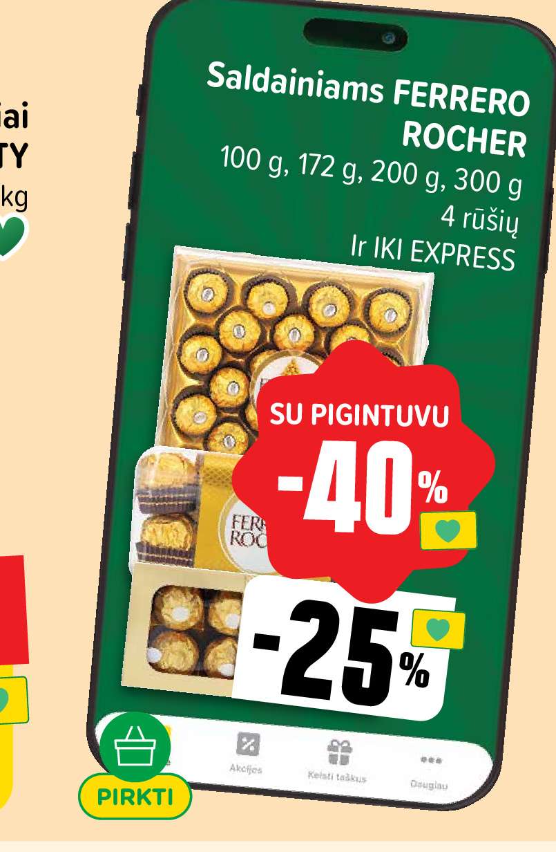 Saldainiams FERRERO ROCHER, 100 g
