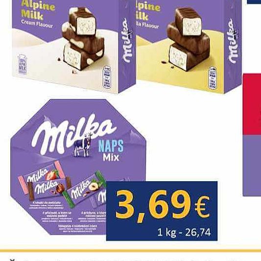 Saldainių rinkinys MILKA MINI SINGLE MIX, 138 g