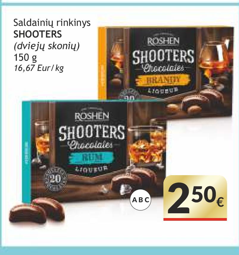 Saldainių rinkinys ROSHEN SHOOTERS, 150 g