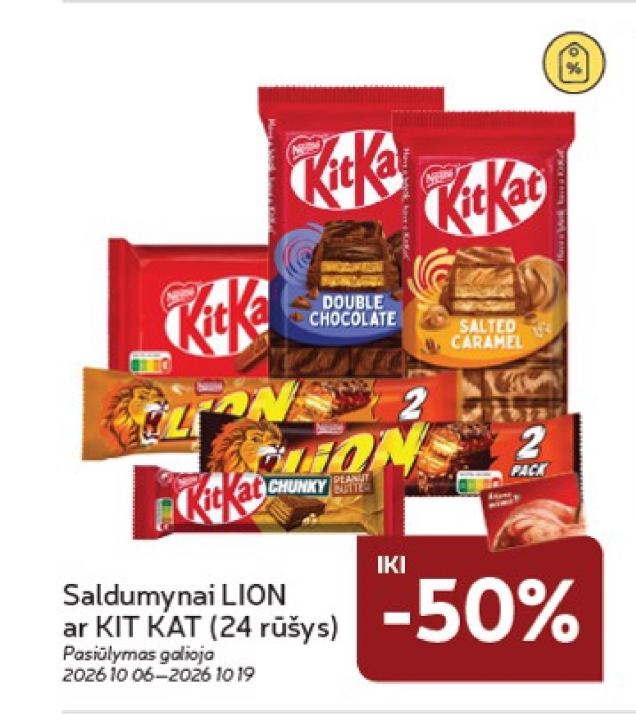 Saldumynai LION ar KIT KAT