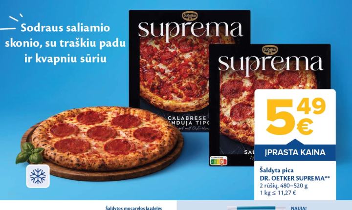 Šaldyta pica DR. OETKER SUPREMA, 520 g