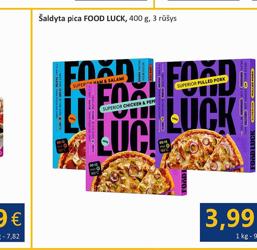 Šaldyta pica FOOD LUCK, 400 g