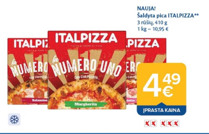 Šaldyta pica ITALPIZZA, 410 g