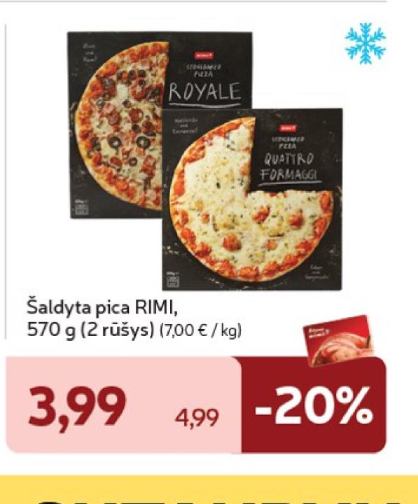 Šaldyta pica RIMI, 570 g