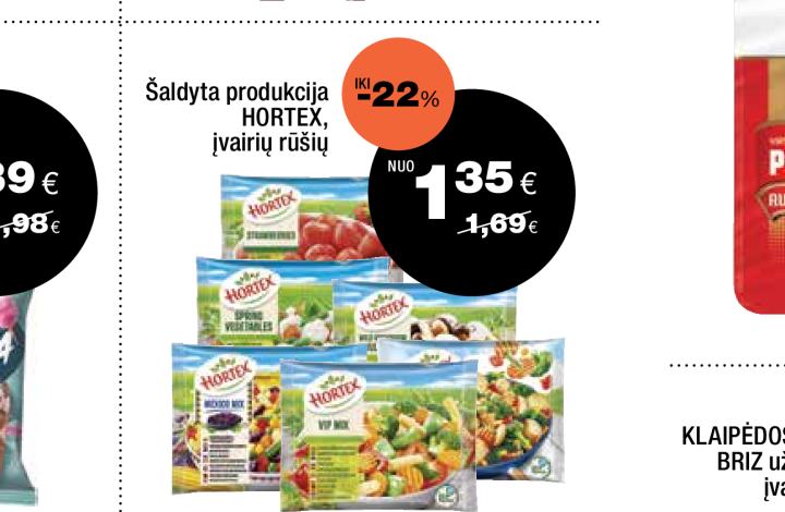 Šaldyta produkcija HORTEX