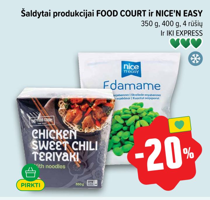 Šaldytai produkcijai FOOD COURT ir NICE'N EASY, 350 g