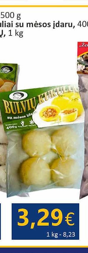 Šaldyti bulvių kukulaičiai su mėsos įdaru, 400 g
