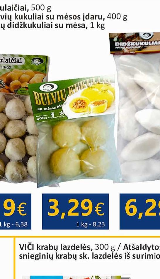 Šaldyti bulvių kukuliai su mėsos įdaru, 400 g