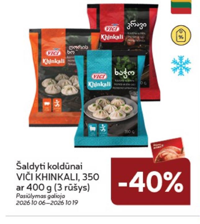 Šaldyti koldūnai VIČI KHINKALI, 400 g
