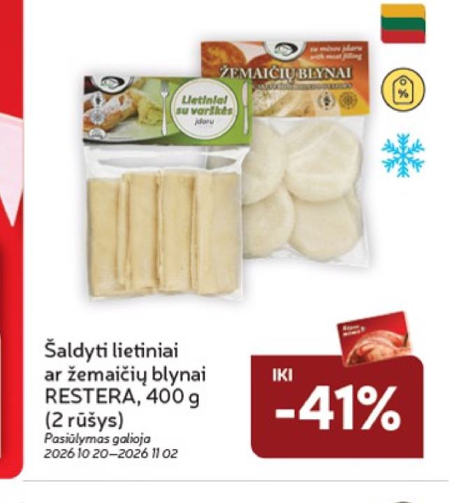 Šaldyti lietiniai ar žemaičių blynai RESTERA, 400 g