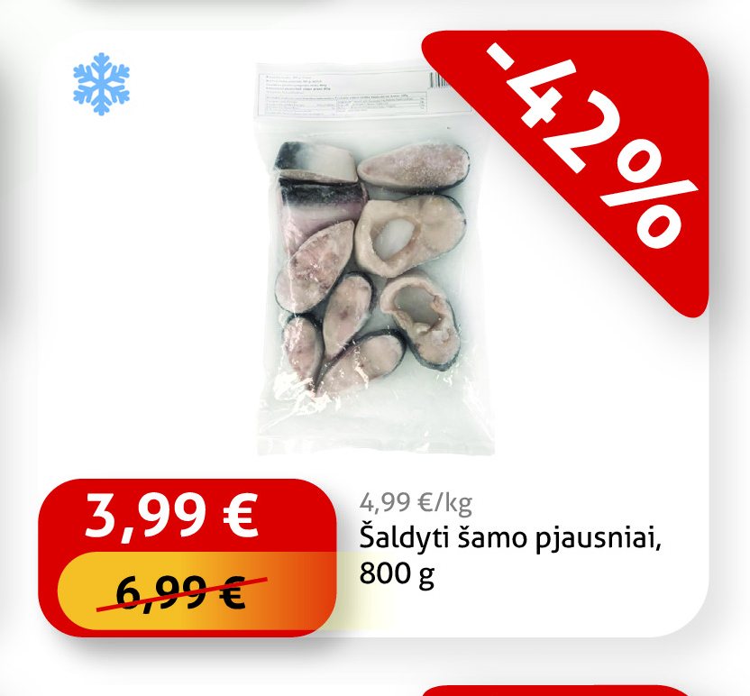 Šaldyti šamo pjausniai, 800 g