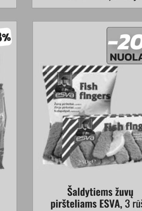 Šaldytiems žuvų piršteliams ESVA