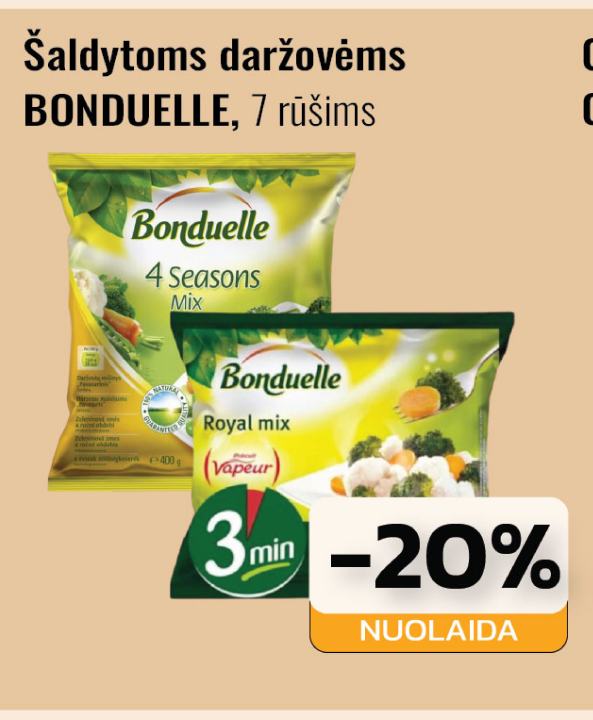 Šaldytoms daržovėms BONDUELLE