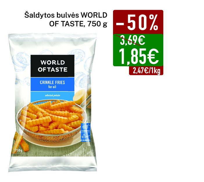 Šaldytos bulvės WORLD OF TASTE, 750 g