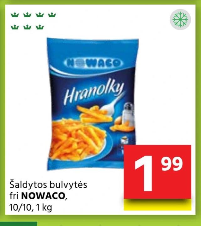 Šaldytos bulvytės fri NOWACO, 1 kg