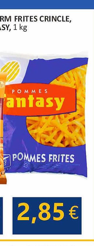 Šaldytos bulvytės FRITES FANTASY, 1 kg