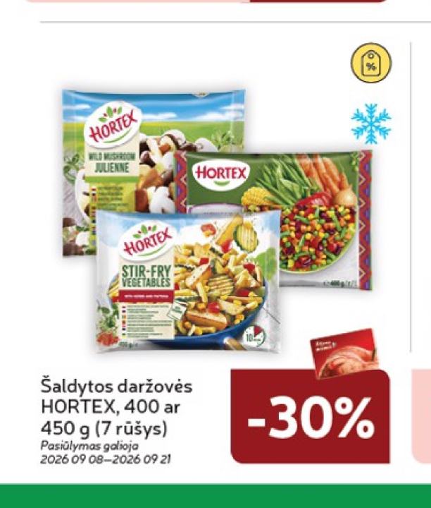 Šaldytos daržovės HORTEX, 450 g