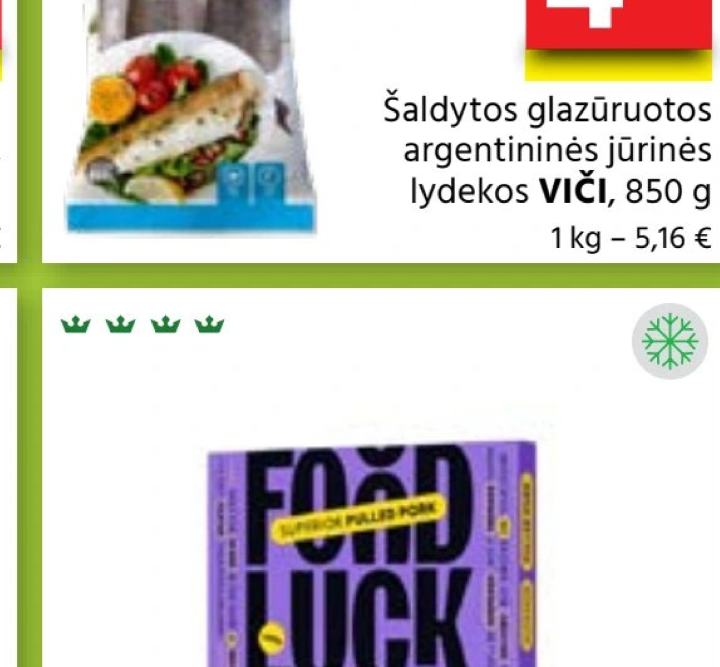 Šaldytos glazūruotos argentininės jūrinės lydekos VIČI, 850 g