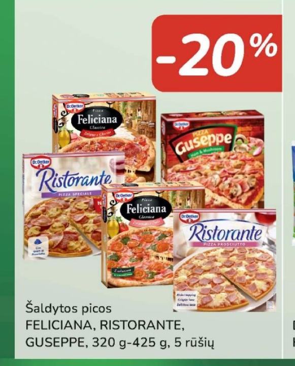Šaldytos picos FELICIANA, RISTORANTE, GUSEPPE, 320 g-425 g