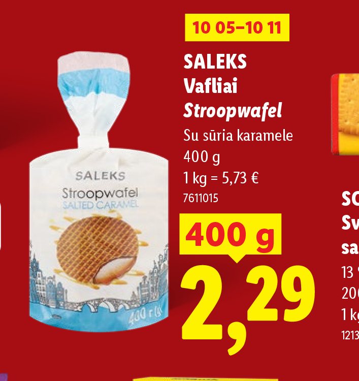 SALEKS Vafliai Stroopwafel, 400 g